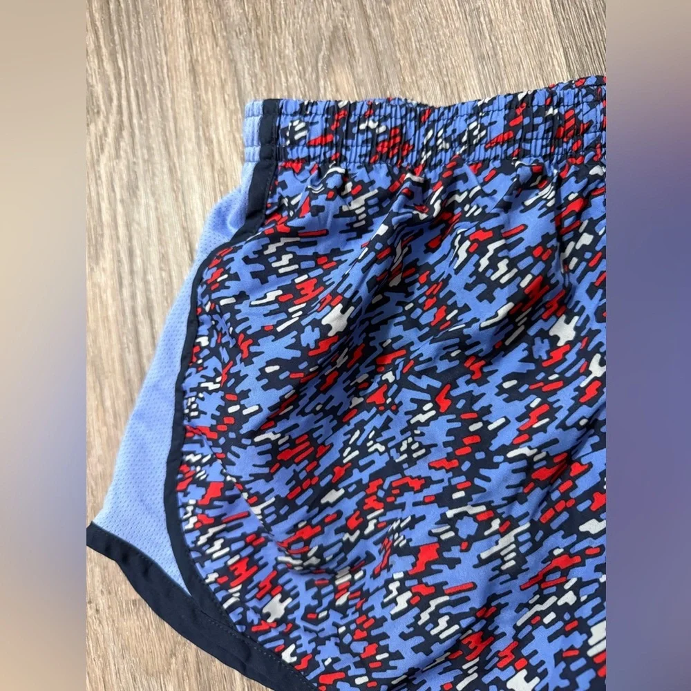 Nike Blue Multi-Color Printed Women's Athletic Shorts